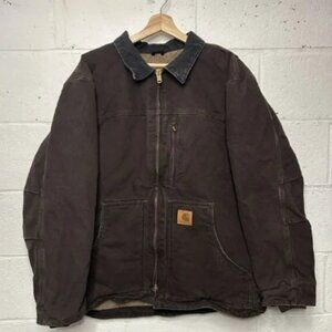 Vintage Carhartt Sherpa-Lined Ridge Jacket “Dark Brown” C61 DKB